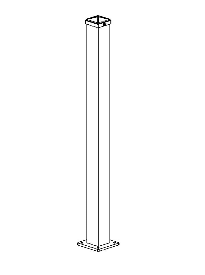Universal Stair-Rail Post (With Cap)